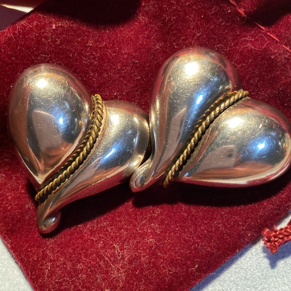 Vintage Mexico 925 Puffed hearts